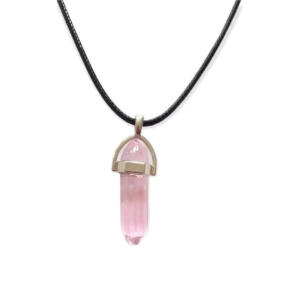🔃Pink Stone Pendant Necklace - Picture 1 of 4
